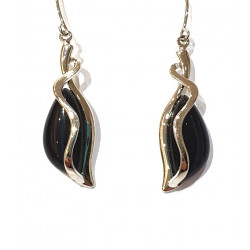 black cat eye earrings