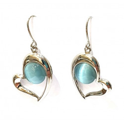 blue cat eye earrings