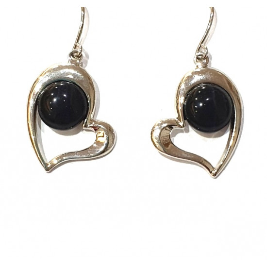 black cat eye earrings