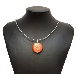 necklace cats eye orange