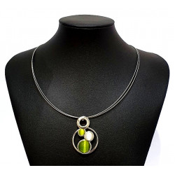 necklace cats eye green