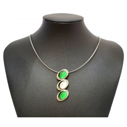 necklace cats eye green