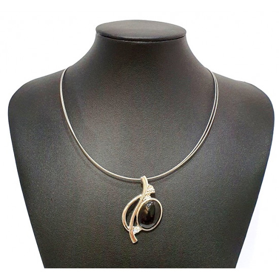 necklace cats eye black