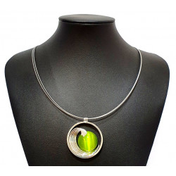 necklace cats eye green