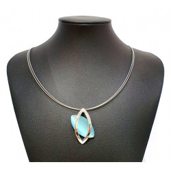 necklace cats eye blue