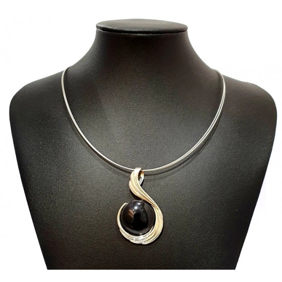 necklace cats eye black