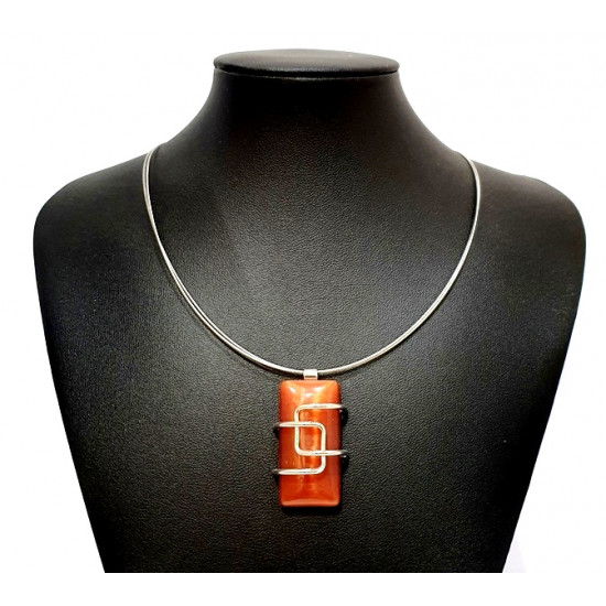 necklace cats eye brown