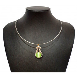 necklace cats eye green