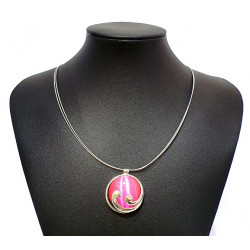 necklace cats eye pink