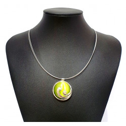 necklace cats eye green