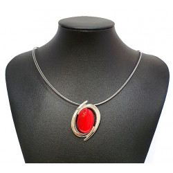necklace cats eye red