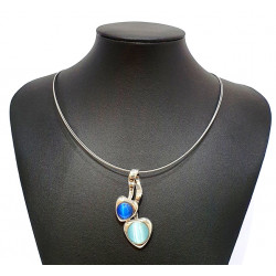 necklace cats eye blue