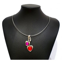 necklace cats eye red