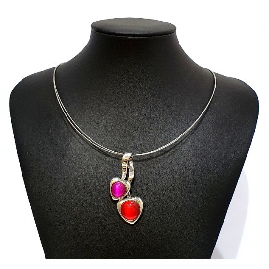 necklace cats eye red