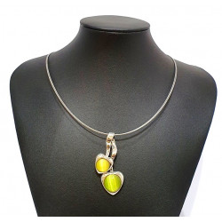 necklace cats eye green