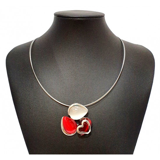 necklace cats eye red