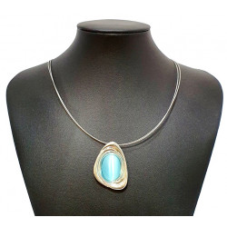 necklace cats eye blue
