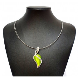 necklace cats eye green