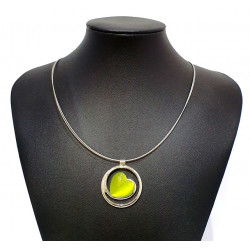 necklace cats eye green