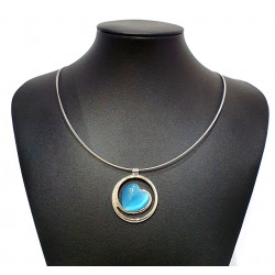 necklace cats eye blue
