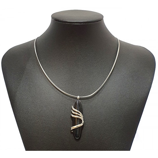 necklace cats eye black