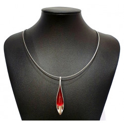 necklace cats eye red