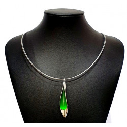 necklace cats eye green