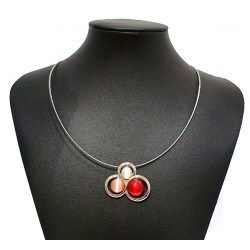necklace cats eye red