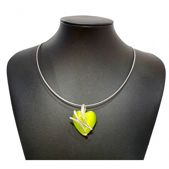 necklace cats eye green