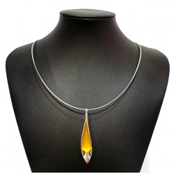 necklace cats eye yellow