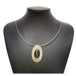 necklace cats eye black