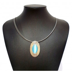 necklace cats eye blue