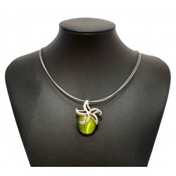 necklace cats eye green