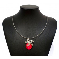 necklace cats eye pink