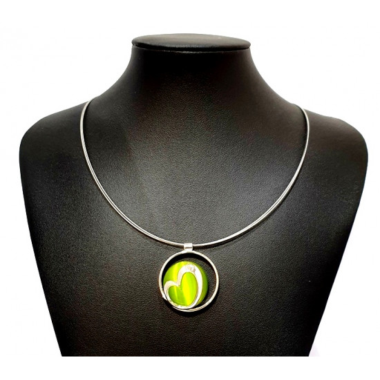 necklace cats eye green