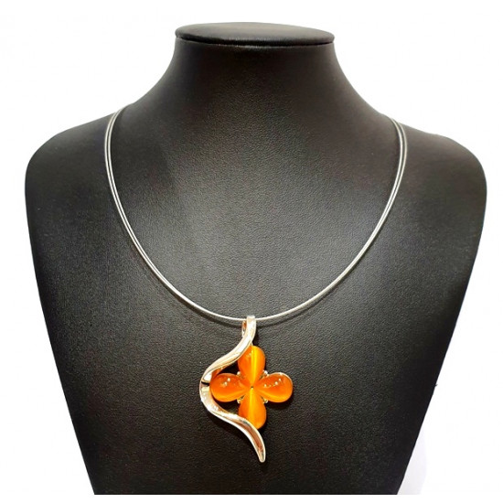 necklace cats eye yellow