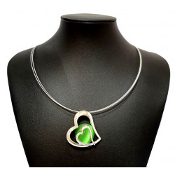 necklace cats eye green