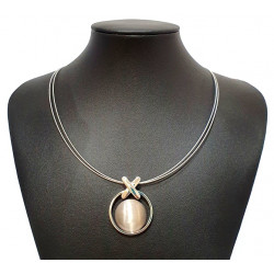 necklace cats eye brown