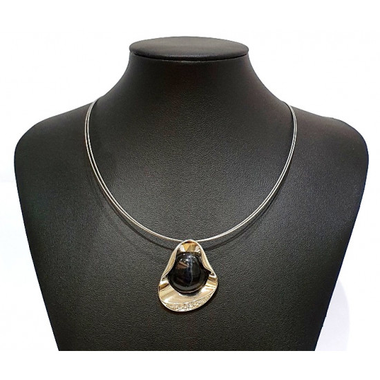 necklace cats eye black