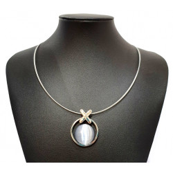 necklace cats eye gray