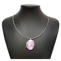 necklace cats eye purple