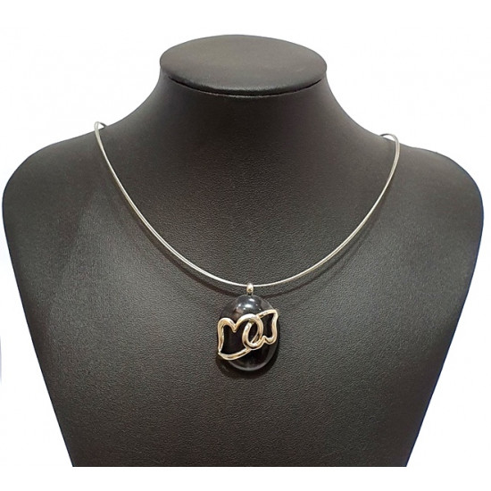necklace cats eye black