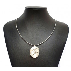 collier oeil de chat blanc