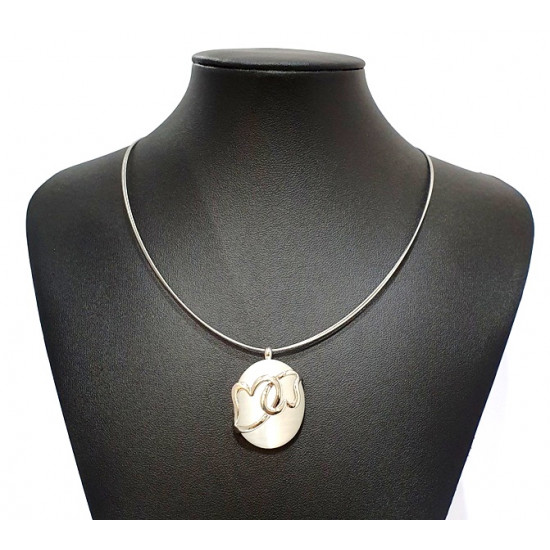 collier oeil de chat blanc