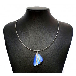 collier oeil de chat bleu