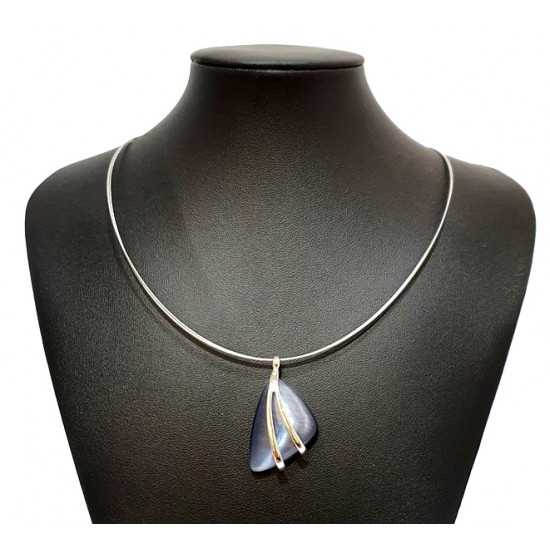 necklace cats eye gray