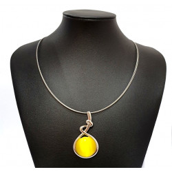 necklace cats eye yellow