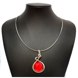 necklace cats eye red