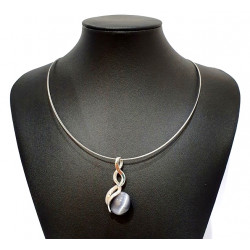 necklace cats eye gray