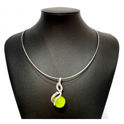 necklace cats eye green
